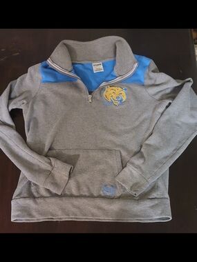 PINK Victoria's Secret Gray UCLA Pullover with Blue Embroidered Logo